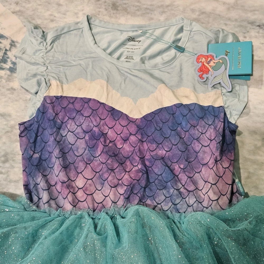 Posh Peanut Disney Little Mermaid Ariel Tulle Dress NWT Girls Size 10/12 - Picture 2 of 5